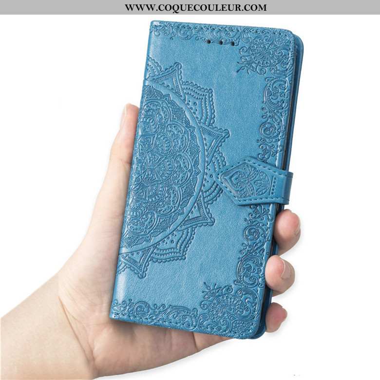 Étui Xiaomi Mi Note 10 Lite Protection Coque Étui, Xiaomi Mi Note 10 Lite Cuir Bleu