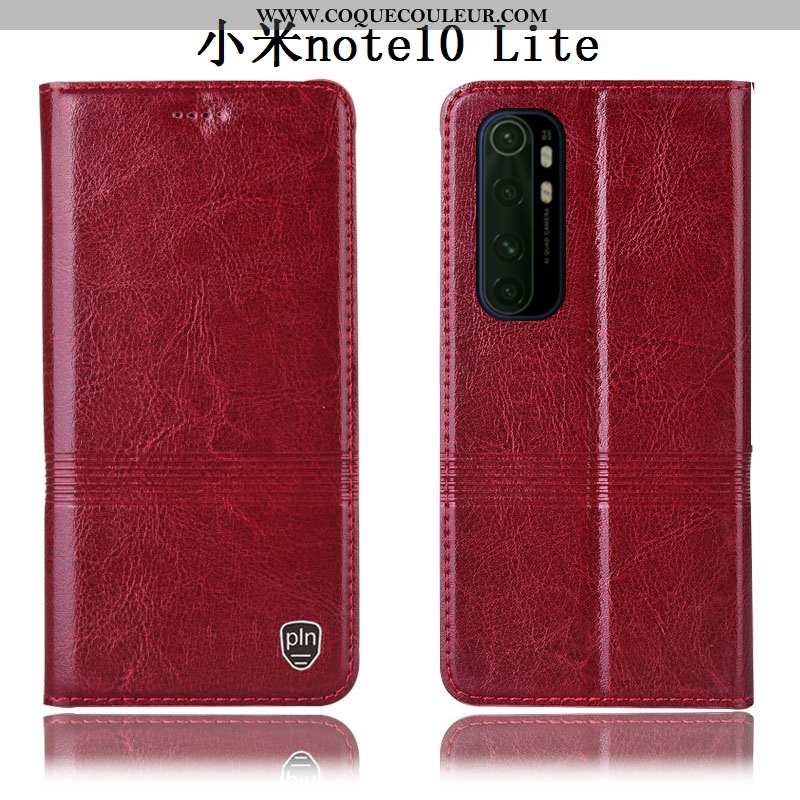 Étui Xiaomi Mi Note 10 Lite Protection Tout Compris Housse, Coque Xiaomi Mi Note 10 Lite Cuir Vérita