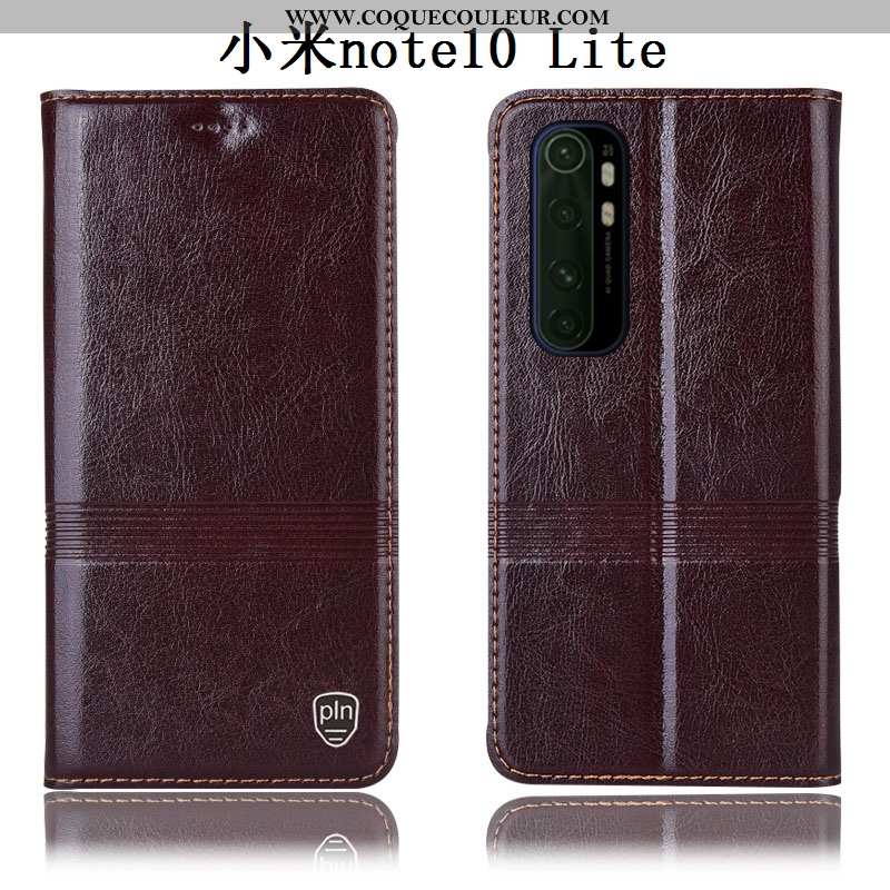 Étui Xiaomi Mi Note 10 Lite Protection Tout Compris Housse, Coque Xiaomi Mi Note 10 Lite Cuir Vérita