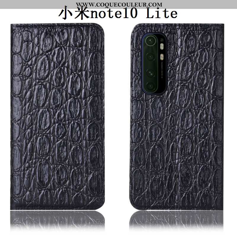 Coque Xiaomi Mi Note 10 Lite Cuir Véritable Incassable Jeunesse, Housse Xiaomi Mi Note 10 Lite Prote