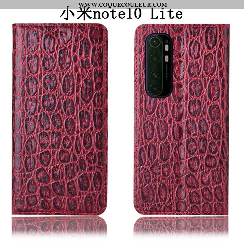 Coque Xiaomi Mi Note 10 Lite Cuir Véritable Incassable Jeunesse, Housse Xiaomi Mi Note 10 Lite Prote