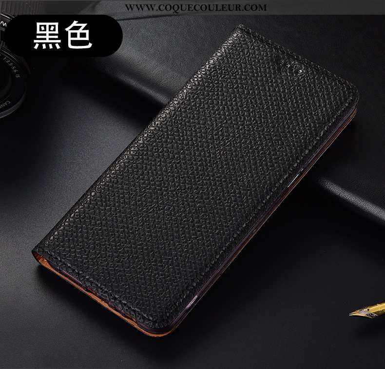 Coque Xiaomi Mi Note 10 Lite Cuir Véritable Petit Coque, Housse Xiaomi Mi Note 10 Lite Protection To