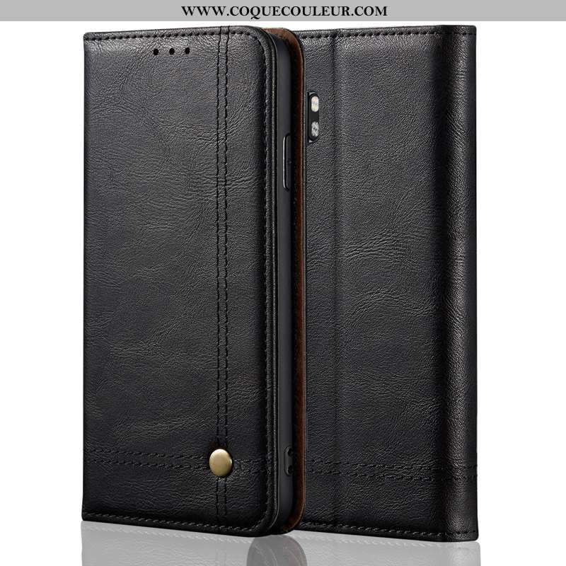 Étui Xiaomi Mi Note 10 Classic Petit Noir, Coque Xiaomi Mi Note 10 Protection Noir