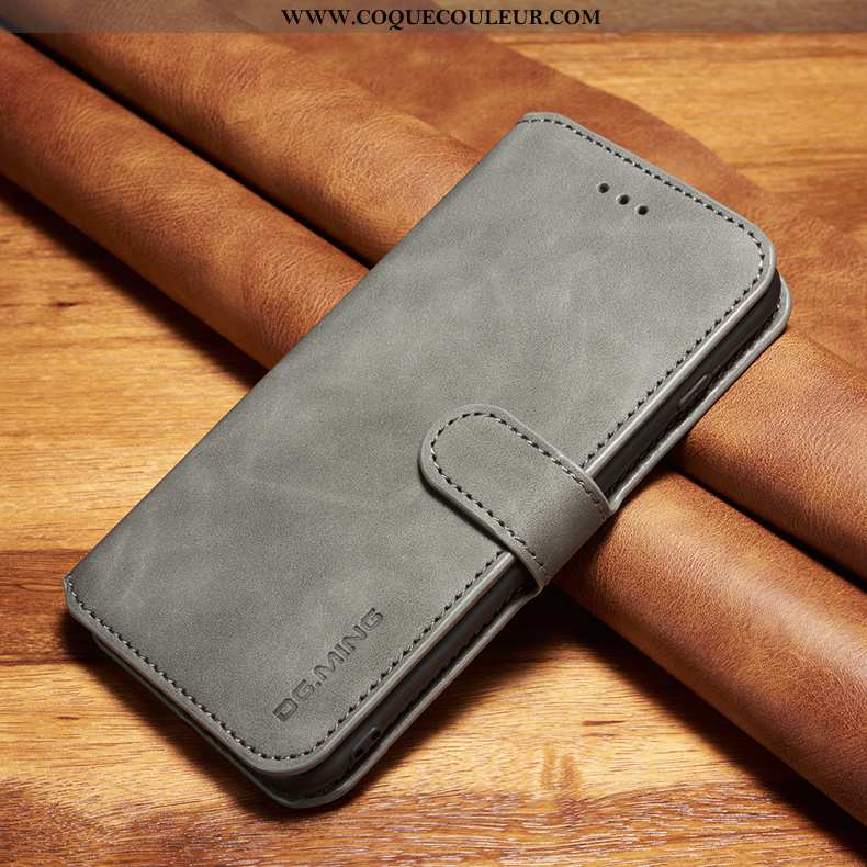 Housse Xiaomi Mi Note 10 Cuir Véritable Petit, Étui Xiaomi Mi Note 10 Cuir Téléphone Portable Rouge