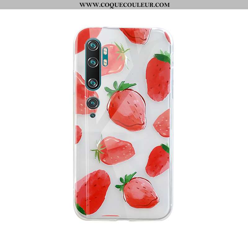 Coque Xiaomi Mi Note 10 Créatif Net Rouge Coque, Housse Xiaomi Mi Note 10 Charmant Simple