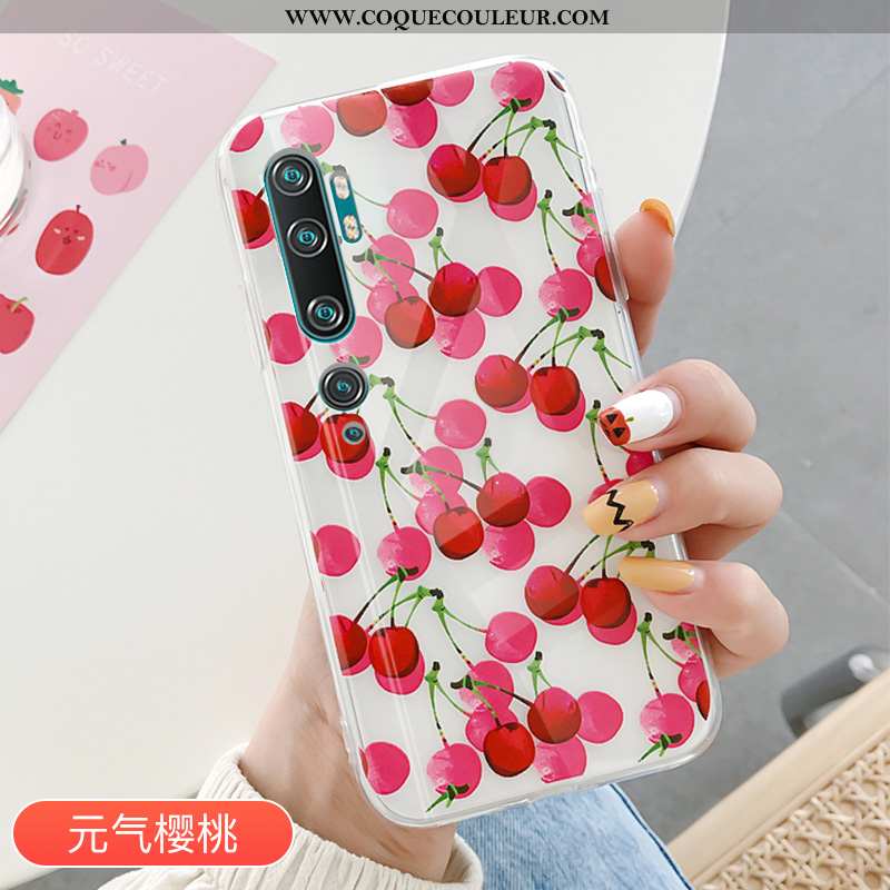 Coque Xiaomi Mi Note 10 Créatif Net Rouge Coque, Housse Xiaomi Mi Note 10 Charmant Simple