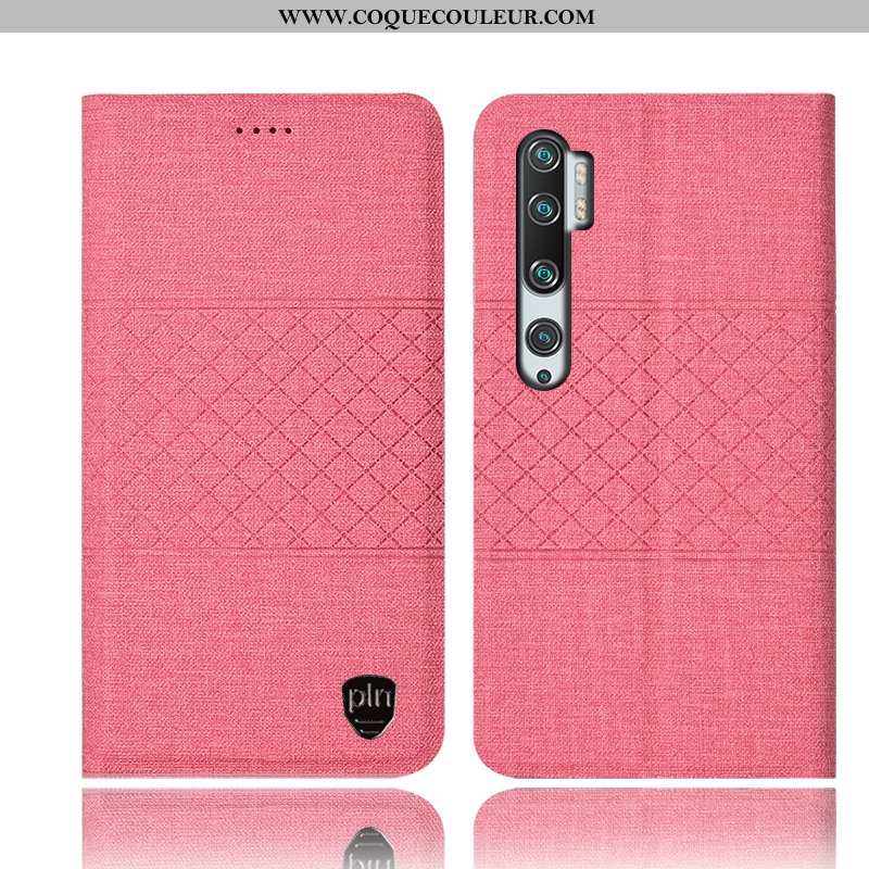 Housse Xiaomi Mi Note 10 Protection Gris Petit, Étui Xiaomi Mi Note 10 Cuir Tout Compris