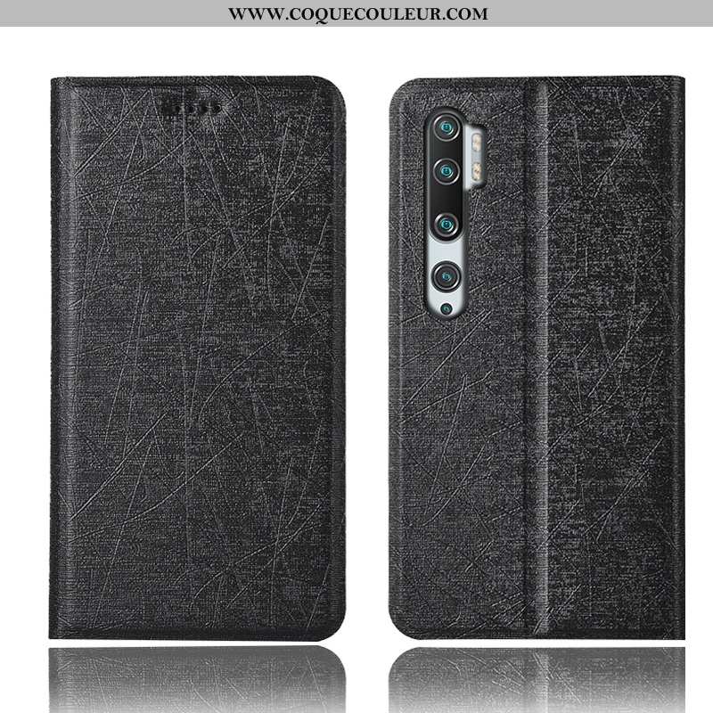 Étui Xiaomi Mi Note 10 Protection Housse Modèle Fleurie, Coque Xiaomi Mi Note 10 Cuir Incassable Dor