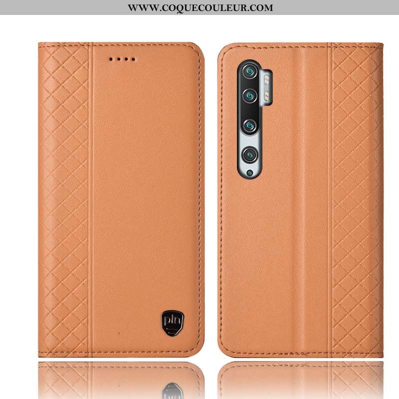 Housse Xiaomi Mi Note 10 Cuir Véritable Tout Compris Rouge, Étui Xiaomi Mi Note 10 Protection Téléph