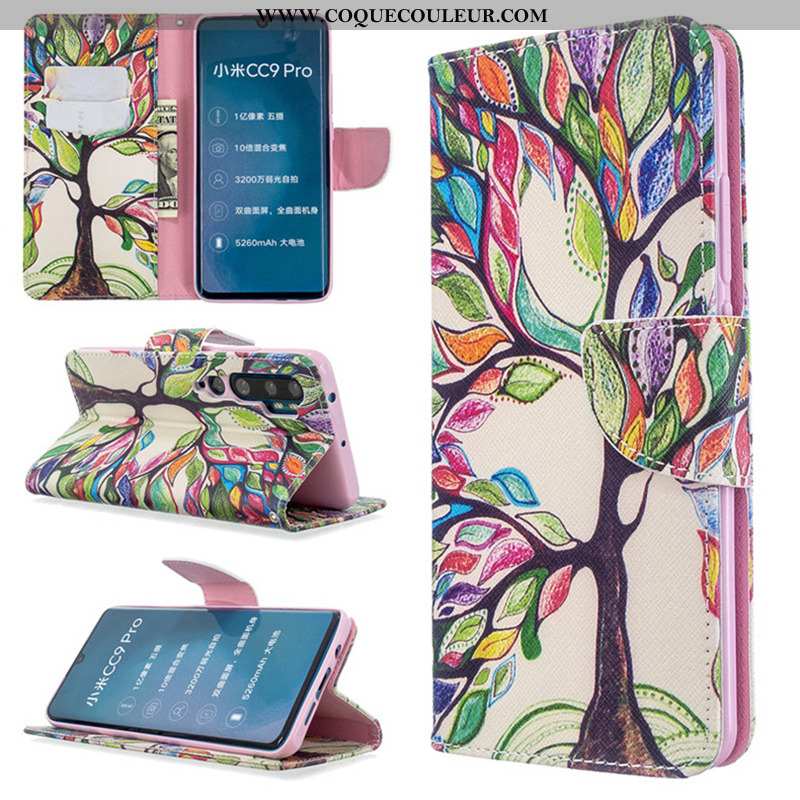 Housse Xiaomi Mi Note 10 Protection Peinture Coque, Étui Xiaomi Mi Note 10 Cuir Téléphone Portable B