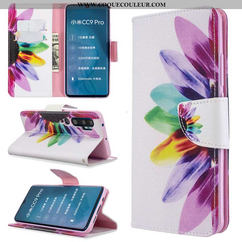 Housse Xiaomi Mi Note 10 Protection Peinture Coque, Étui Xiaomi Mi Note 10 Cuir Téléphone Portable B