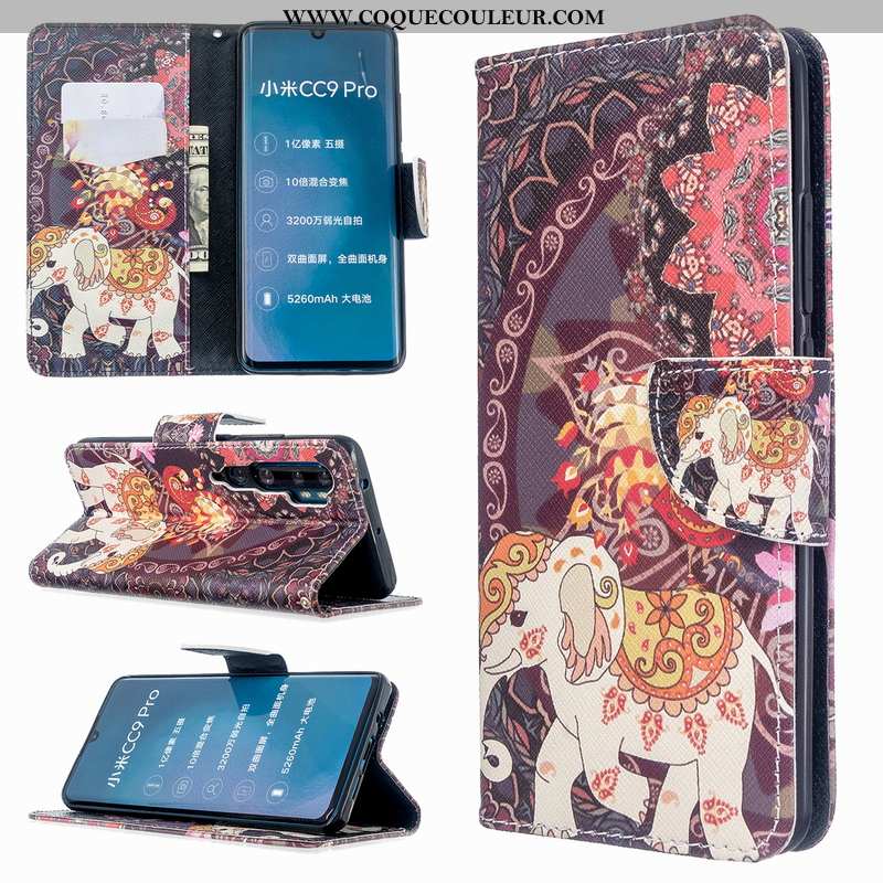 Housse Xiaomi Mi Note 10 Protection Peinture Coque, Étui Xiaomi Mi Note 10 Cuir Téléphone Portable B