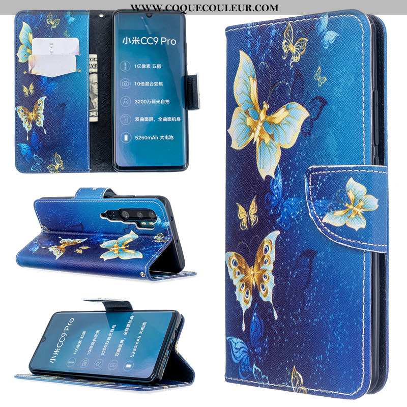 Housse Xiaomi Mi Note 10 Protection Peinture Coque, Étui Xiaomi Mi Note 10 Cuir Téléphone Portable B