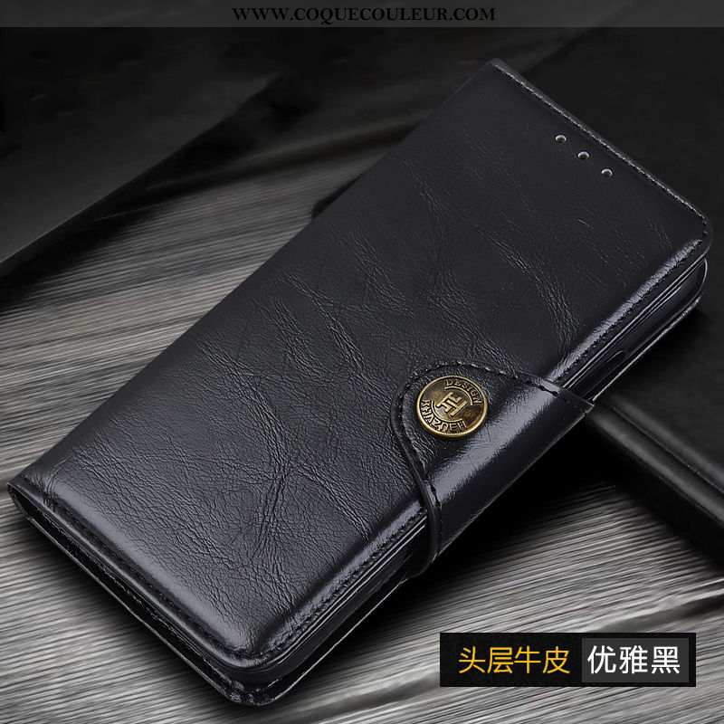 Étui Xiaomi Mi Note 10 Cuir Véritable Téléphone Portable Coque, Coque Xiaomi Mi Note 10 Cuir Incassa