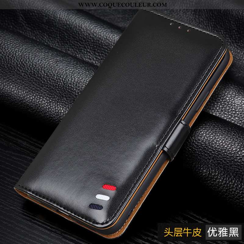 Coque Xiaomi Mi Note 10 Cuir Véritable Petit Téléphone Portable, Housse Xiaomi Mi Note 10 Silicone I