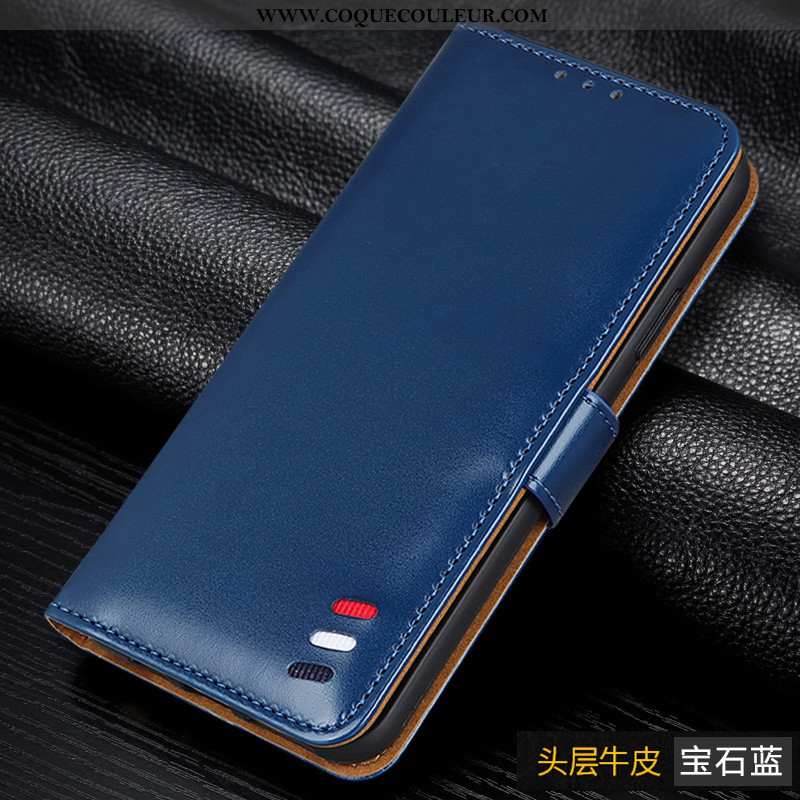 Coque Xiaomi Mi Note 10 Cuir Véritable Petit Téléphone Portable, Housse Xiaomi Mi Note 10 Silicone I