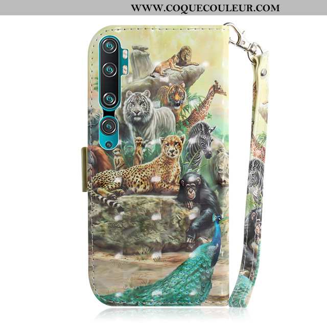 Coque Xiaomi Mi Note 10 Dessin Animé Tout Compris Incassable, Housse Xiaomi Mi Note 10 Charmant Cuir