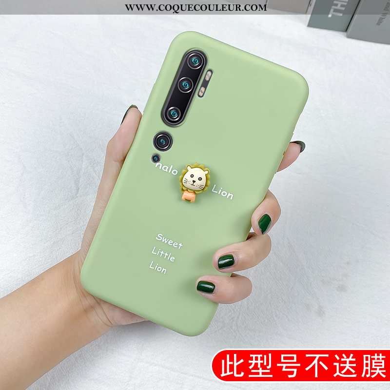 Housse Xiaomi Mi Note 10 Créatif Protection Charmant, Étui Xiaomi Mi Note 10 Dessin Animé Coque Vert