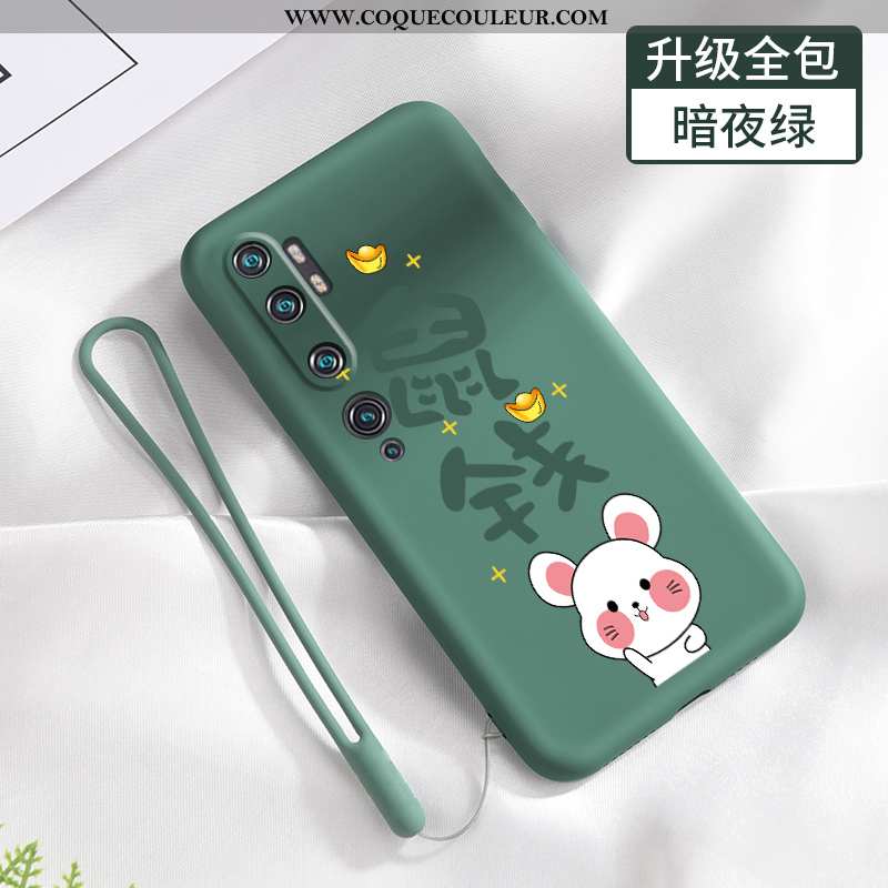 Coque Xiaomi Mi Note 10 Personnalité Silicone Rat, Housse Xiaomi Mi Note 10 Créatif Net Rouge Gris