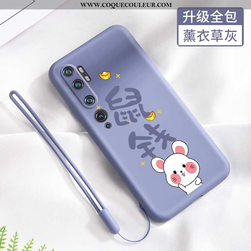 Coque Xiaomi Mi Note 10 Personnalité Silicone Rat, Housse Xiaomi Mi Note 10 Créatif Net Rouge Gris