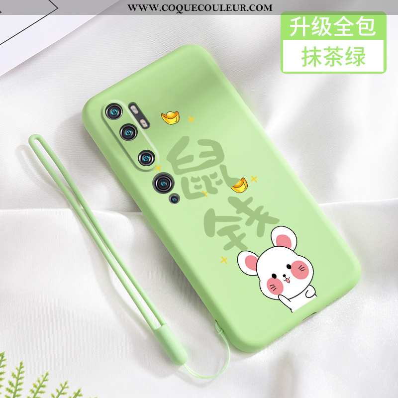 Coque Xiaomi Mi Note 10 Personnalité Silicone Rat, Housse Xiaomi Mi Note 10 Créatif Net Rouge Gris