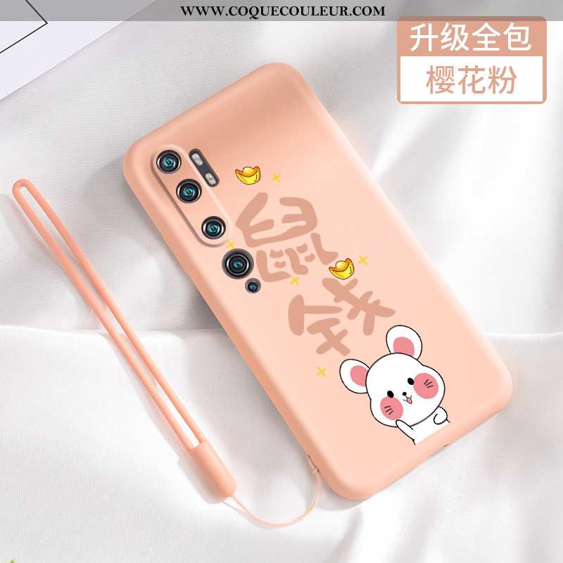 Coque Xiaomi Mi Note 10 Personnalité Silicone Rat, Housse Xiaomi Mi Note 10 Créatif Net Rouge Gris