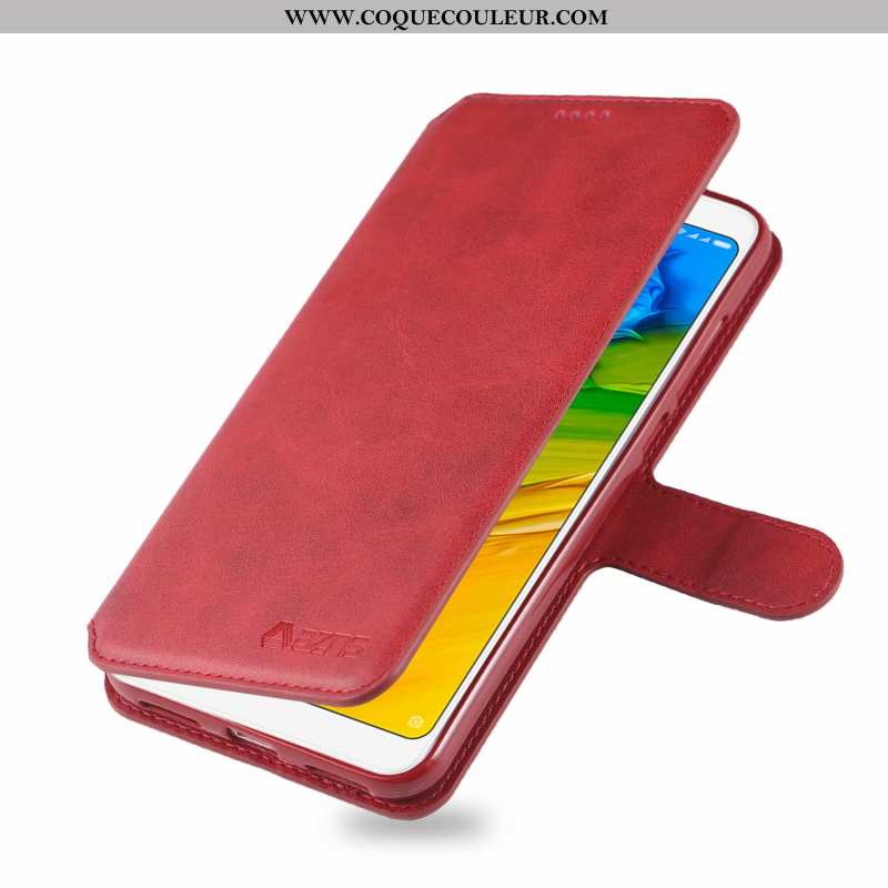 Housse Xiaomi Redmi 5 Silicone Rouge Business, Étui Xiaomi Redmi 5 Protection Tout Compris Marron