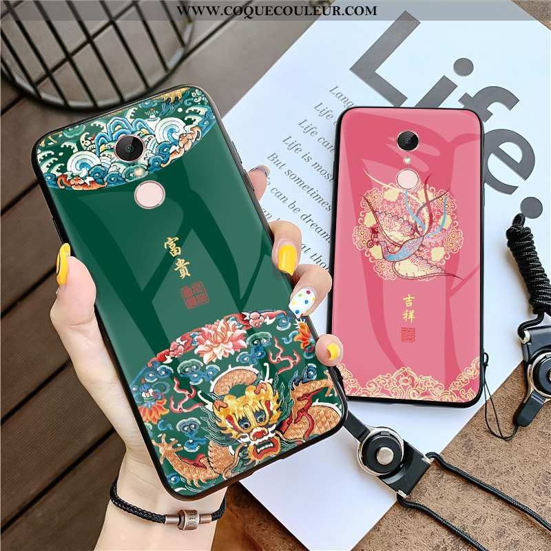 Coque Xiaomi Redmi 5 Créatif Vert Téléphone Portable, Housse Xiaomi Redmi 5 Vintage Style Chinois Ve