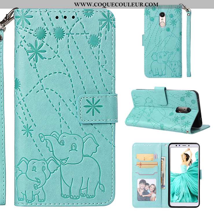 Coque Xiaomi Redmi 5 Silicone Tout Compris Cuir, Housse Xiaomi Redmi 5 Protection Rouge Doré