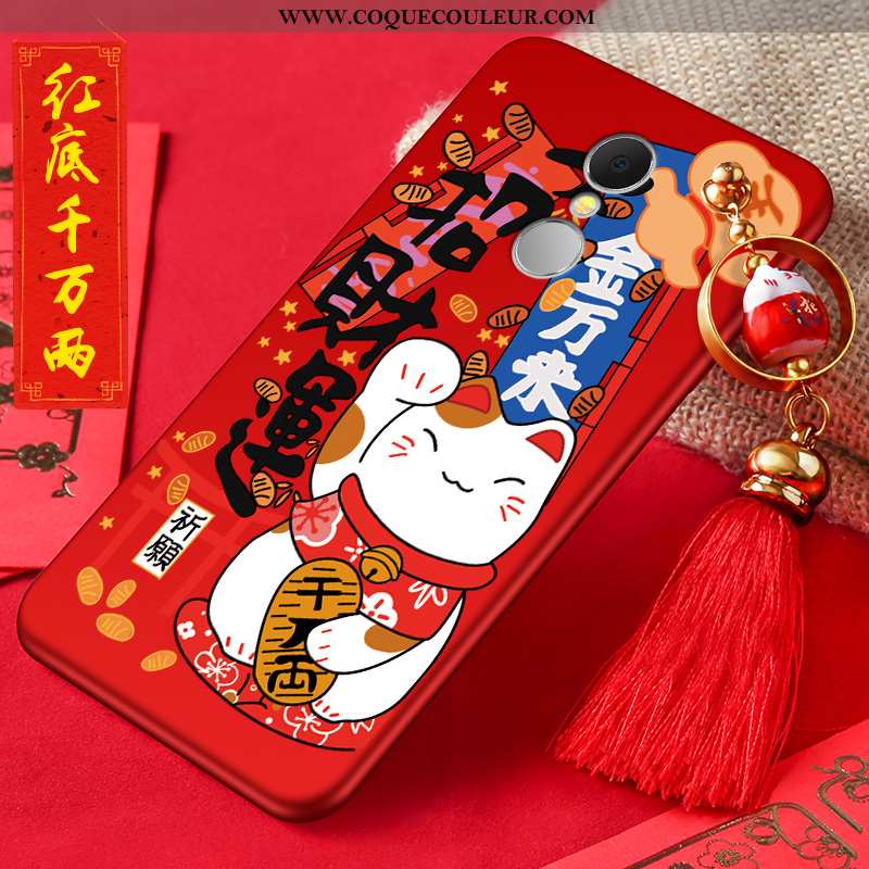 Coque Xiaomi Redmi 5 Dessin Animé Incassable, Housse Xiaomi Redmi 5 Tendance Étui Rouge