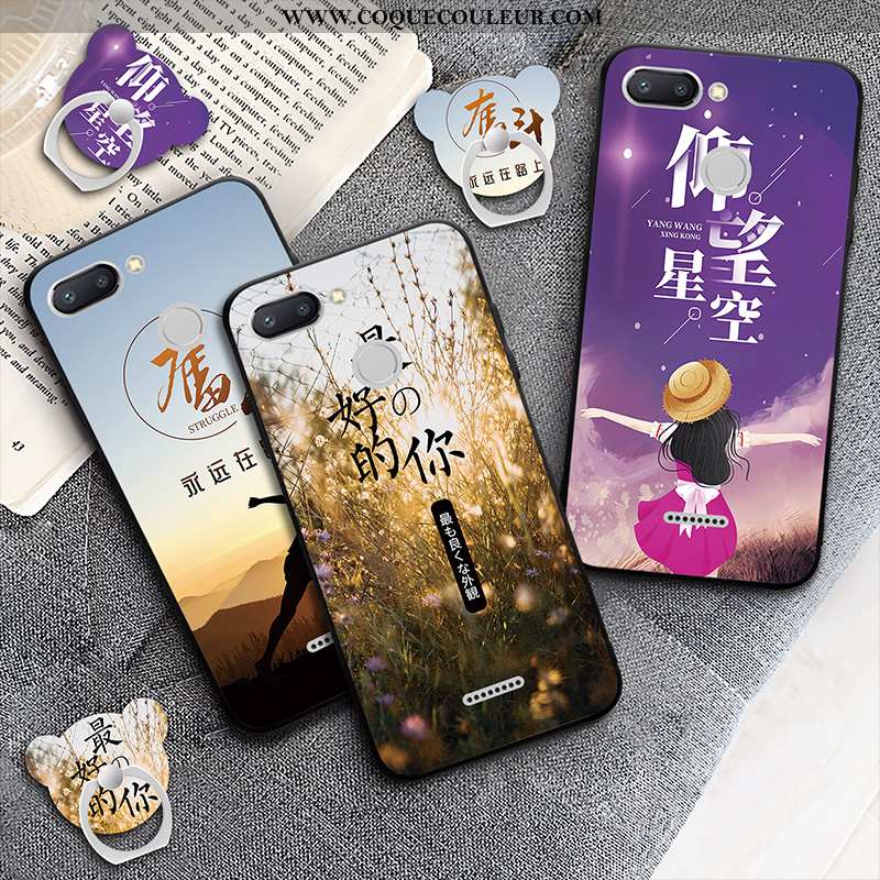 Étui Xiaomi Redmi 6 Protection Incassable Violet, Coque Xiaomi Redmi 6 Téléphone Portable Violet