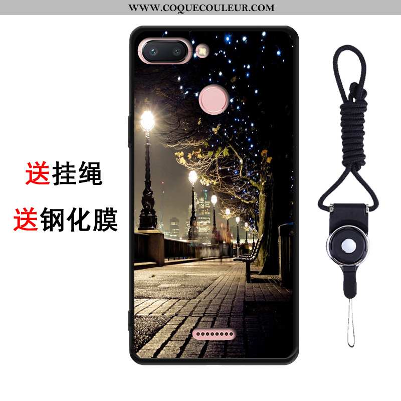 Coque Xiaomi Redmi 6 Personnalité Rouge Frais, Housse Xiaomi Redmi 6 Créatif Tendance Rose