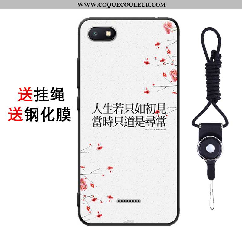 Coque Xiaomi Redmi 6 Personnalité Rouge Frais, Housse Xiaomi Redmi 6 Créatif Tendance Rose