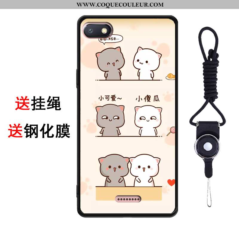 Coque Xiaomi Redmi 6 Personnalité Rouge Frais, Housse Xiaomi Redmi 6 Créatif Tendance Rose