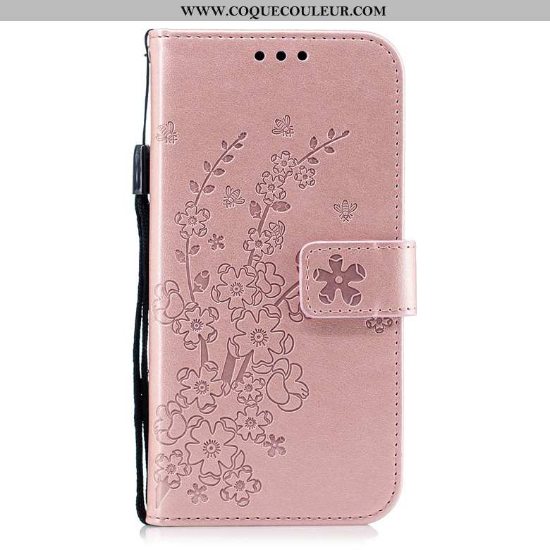 Étui Xiaomi Redmi 6 Protection Fluide Doux, Coque Xiaomi Redmi 6 Cuir Téléphone Portable Rose