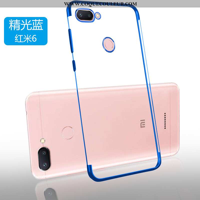 Étui Xiaomi Redmi 6 Fluide Doux Tendance Téléphone Portable, Coque Xiaomi Redmi 6 Silicone Rouge Ble