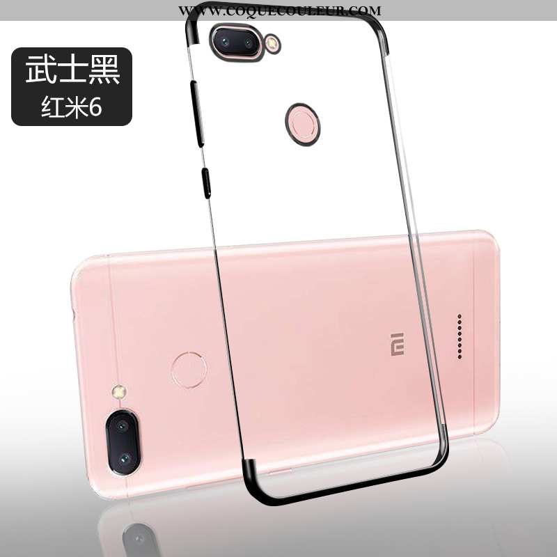 Étui Xiaomi Redmi 6 Fluide Doux Tendance Téléphone Portable, Coque Xiaomi Redmi 6 Silicone Rouge Ble