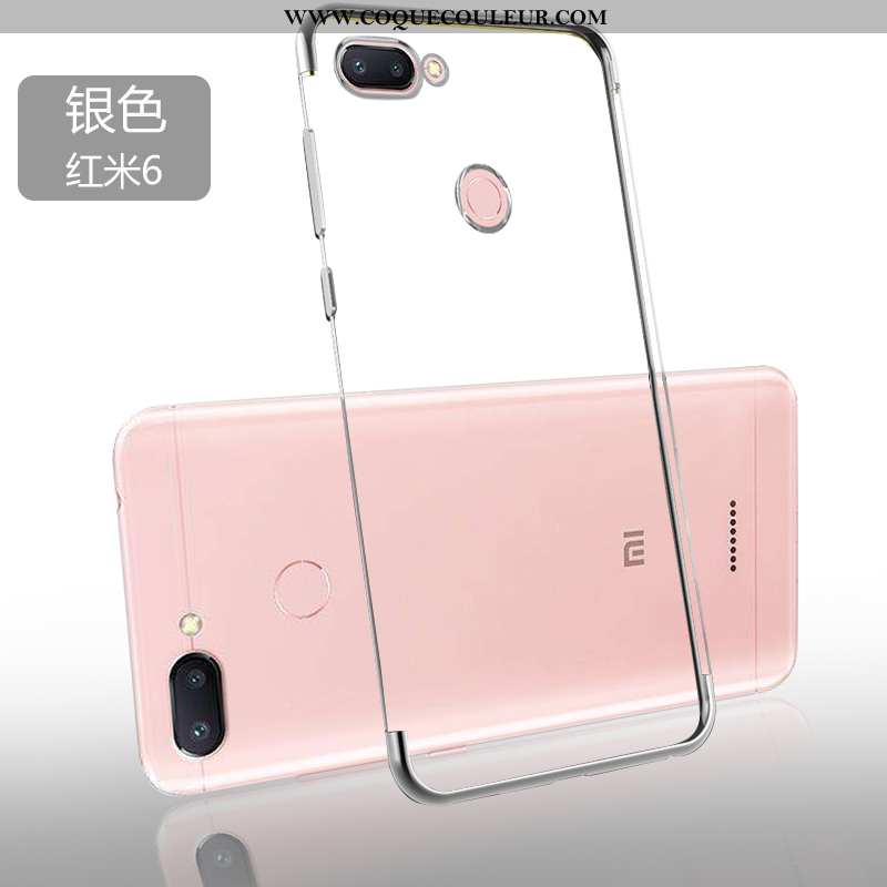 Étui Xiaomi Redmi 6 Fluide Doux Tendance Téléphone Portable, Coque Xiaomi Redmi 6 Silicone Rouge Ble