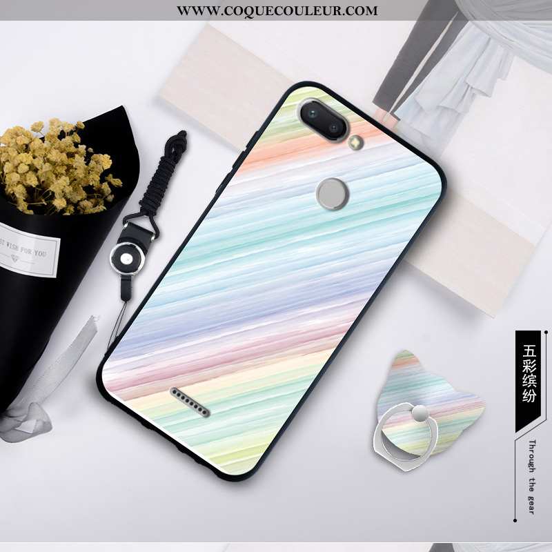 Coque Xiaomi Redmi 6 Délavé En Daim Créatif Protection, Housse Xiaomi Redmi 6 Personnalité Fluide Do