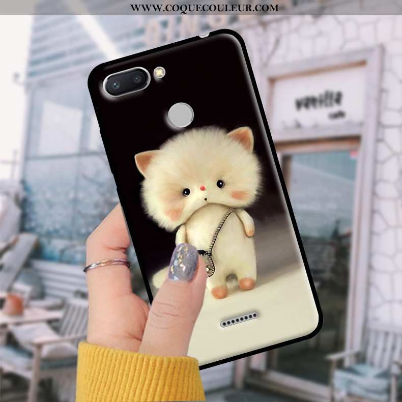 Étui Xiaomi Redmi 6 Tendance Petit, Coque Xiaomi Redmi 6 Fluide Doux Téléphone Portable Bleu