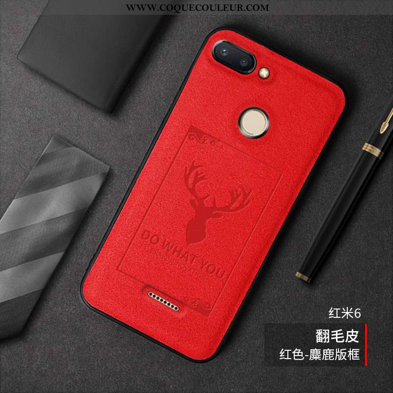 Coque Xiaomi Redmi 6 Fluide Doux Petit Mode, Housse Xiaomi Redmi 6 Daim Fourrure Téléphone Portable 