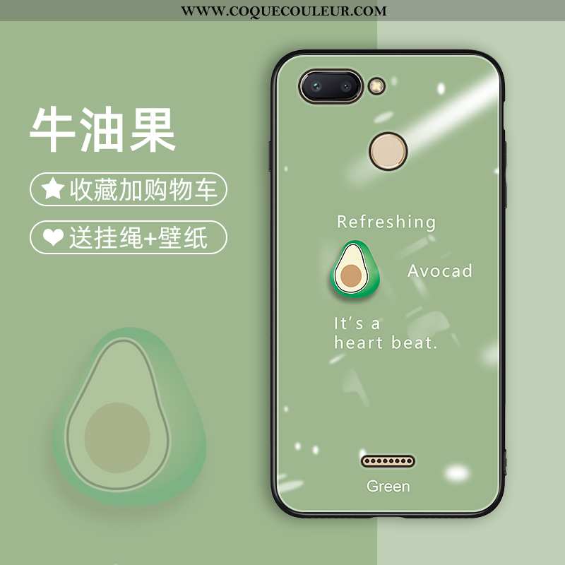 Étui Xiaomi Redmi 6 Coque En Silicone Tendance Verre, Xiaomi Redmi 6 Protection Difficile Rose