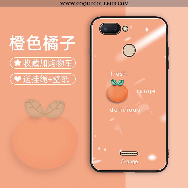 Étui Xiaomi Redmi 6 Coque En Silicone Tendance Verre, Xiaomi Redmi 6 Protection Difficile Rose