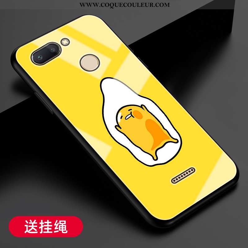 Housse Xiaomi Redmi 6 Silicone Incassable Verre, Étui Xiaomi Redmi 6 Protection Frais Jaune