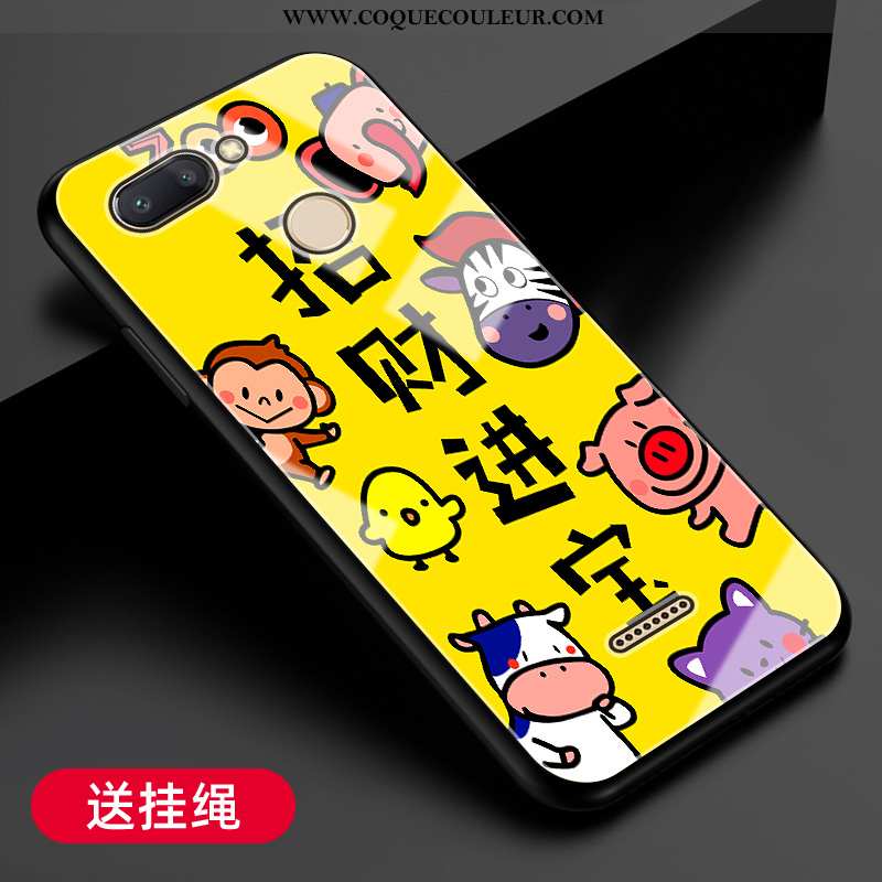 Housse Xiaomi Redmi 6 Silicone Incassable Verre, Étui Xiaomi Redmi 6 Protection Frais Jaune