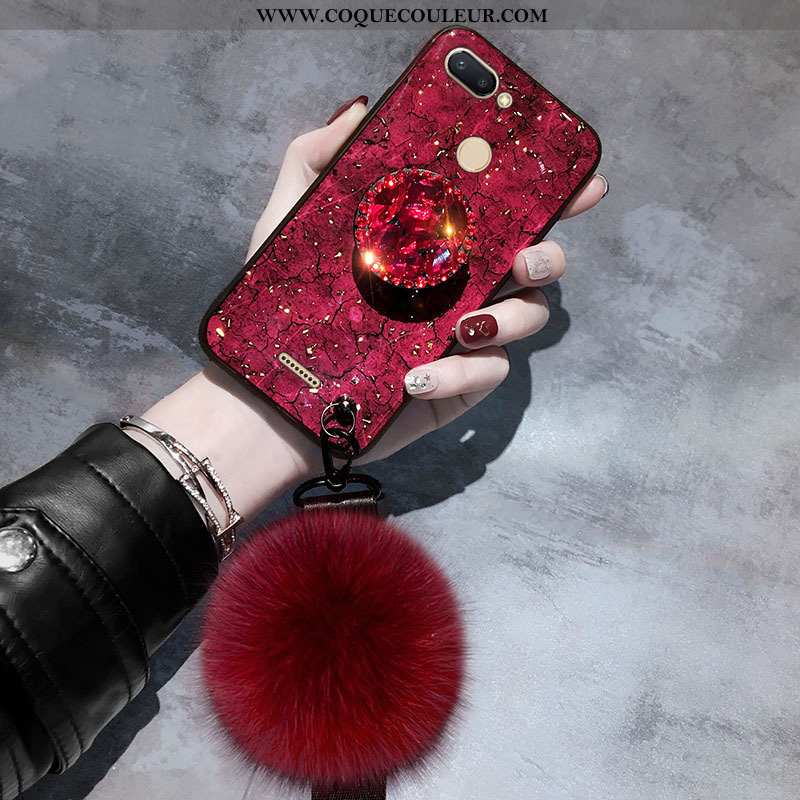 Étui Xiaomi Redmi 6 Fluide Doux Luxe Étui, Coque Xiaomi Redmi 6 Protection Frais Violet