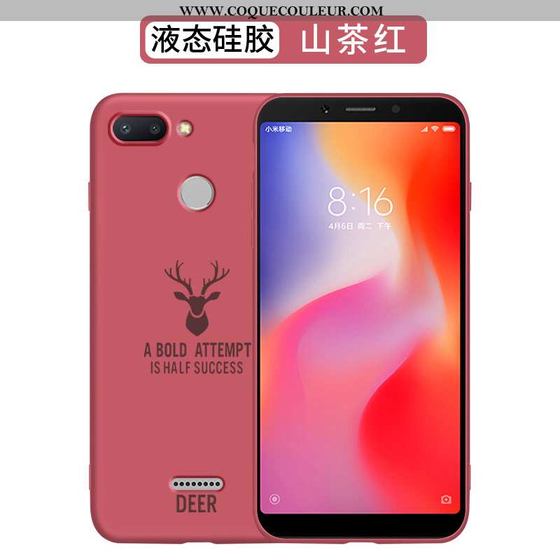 Coque Xiaomi Redmi 6 Créatif Téléphone Portable Fluide Doux, Housse Xiaomi Redmi 6 Charmant Étui Rou