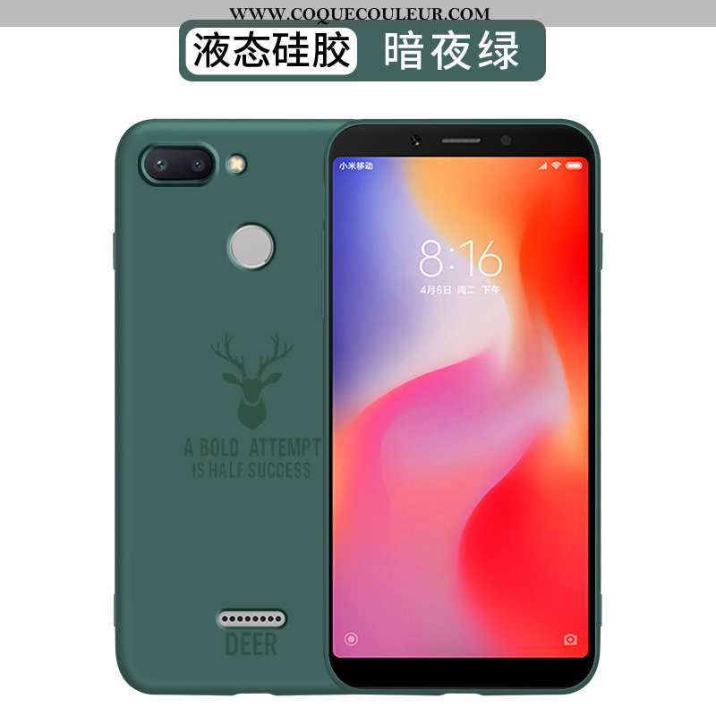 Coque Xiaomi Redmi 6 Créatif Téléphone Portable Fluide Doux, Housse Xiaomi Redmi 6 Charmant Étui Rou