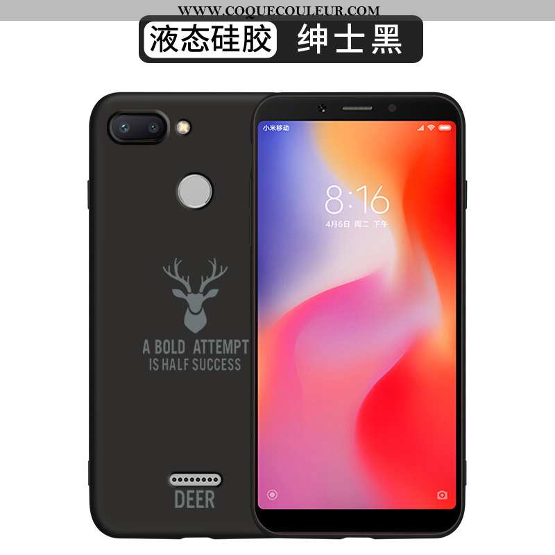 Coque Xiaomi Redmi 6 Créatif Téléphone Portable Fluide Doux, Housse Xiaomi Redmi 6 Charmant Étui Rou