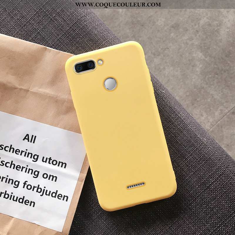 Housse Xiaomi Redmi 6 Fluide Doux Étui Ultra, Xiaomi Redmi 6 Protection Net Rouge Rose